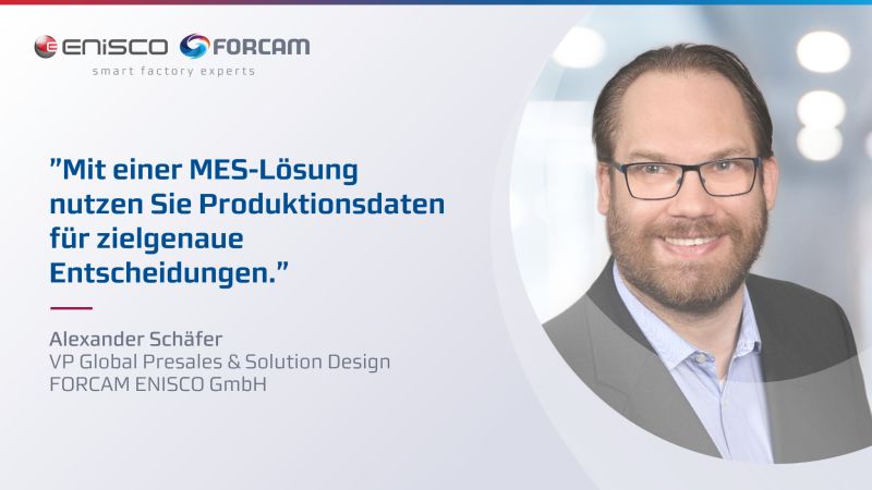 Referent Alexander Schäfer, VP Global Presales & Solutions Design, FORCAM ENISCO GmbH