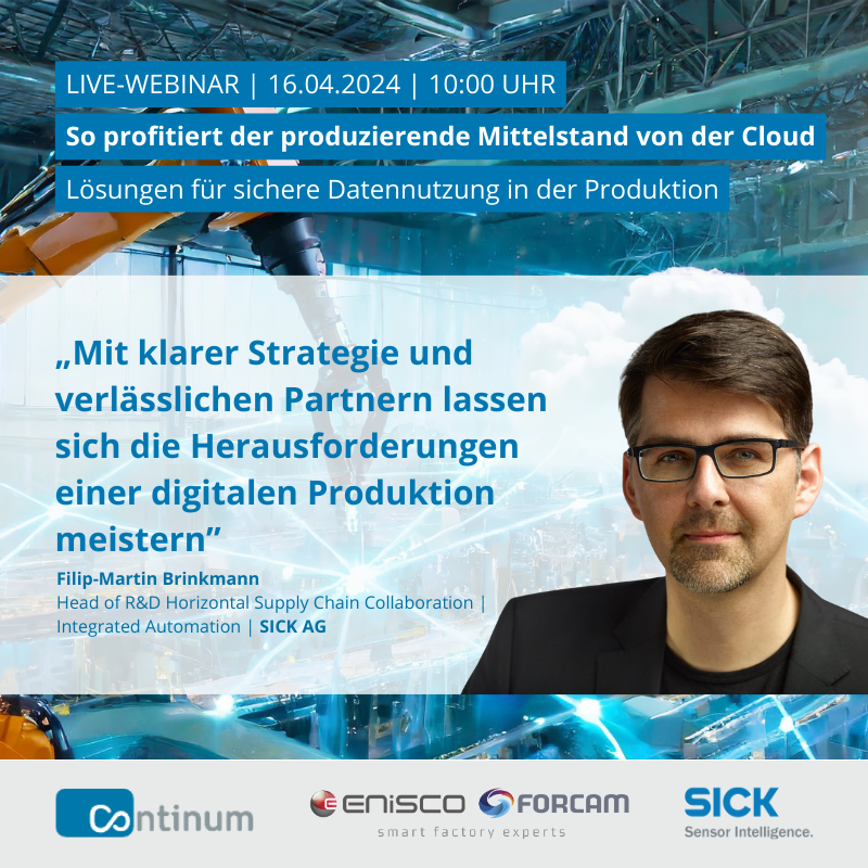 Referent Filip-Martin Brinkmann, Head of R&D Horizontal Supply Chain Colloboration | Integrated Automation | Sick AG